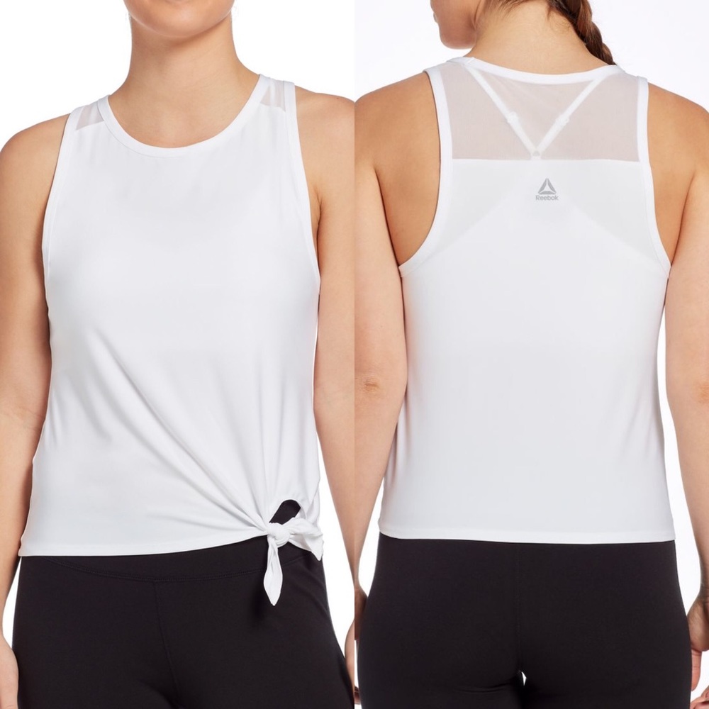 Reebok Tie Up Scoop Neck Workout Tank Top
